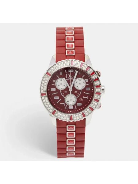 Relojes de acero inoxidable Dior Vintage rojo