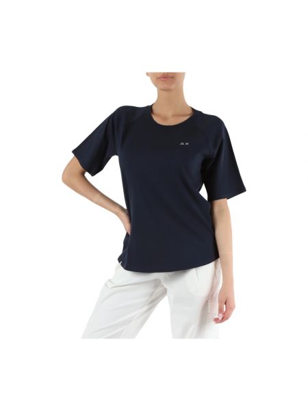 Oversize t-shirt aus baumwoll Sun68 blau
