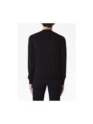 Jersey de algodón de tela jersey de cuello redondo Tom Ford negro