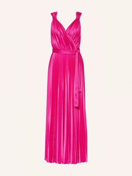 Плиссированное платье из атласа raffa Max & Co., фуксия