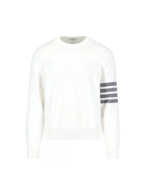 Sweter z okrągłym dekoltem Thom Browne biały
