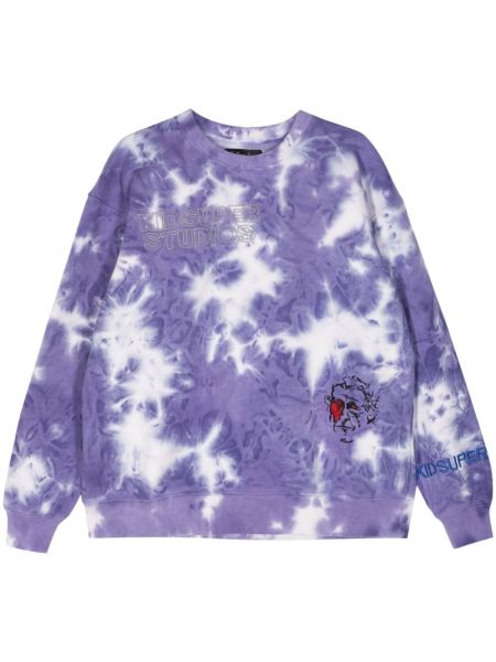 Tie-dye siuvinėtas kaklaraištis Kidsuper violetinė