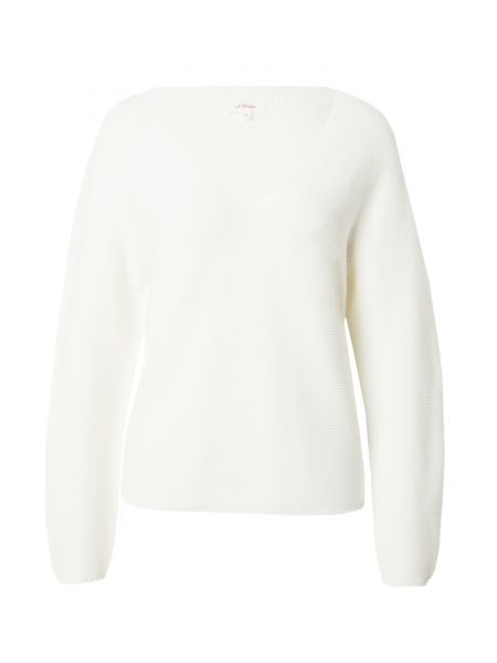 Пуловер S.oliver бяло
