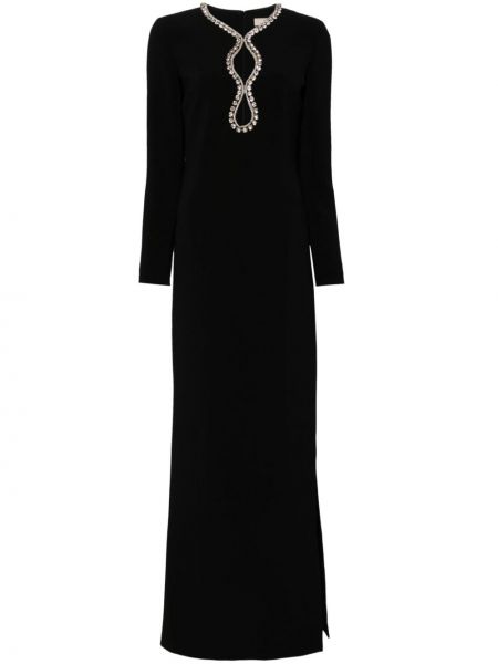 Βραδινό φόρεμα με πετραδάκια Elie Saab μαύρο
