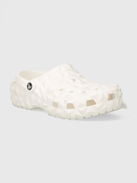 Papuci cu imprimeu geometric Crocs alb