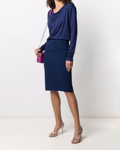 Kleid Versace Pre-owned blau