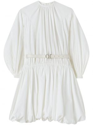 Βαμβακερή φόρεμα Jil Sander λευκό