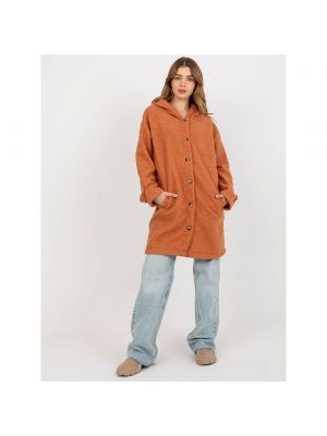 Kapucnis kabát Fashionhunters narancsszínű