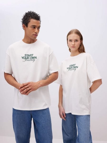 Oversize тениска с къс ръкав Defacto