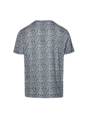 Camiseta de algodón con estampado con estampado tropical Etro azul