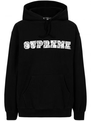 Nėriniuotas džemperis su gobtuvu Supreme juoda