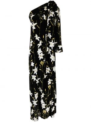 Rochie de seară cu model floral din jacard Bernadette negru