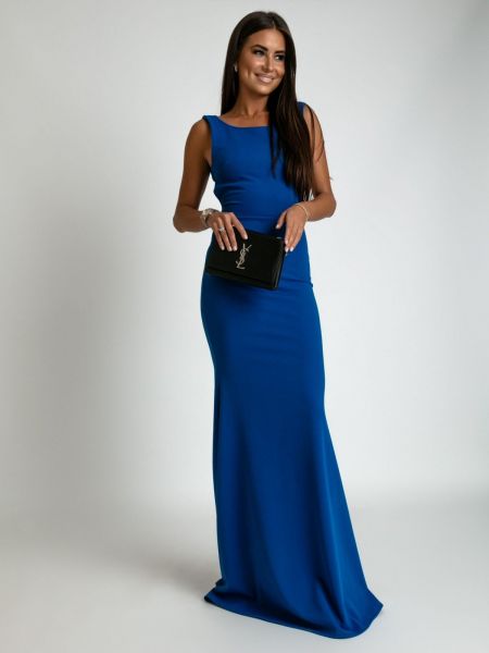 Sukienka długa Fasardi niebieska