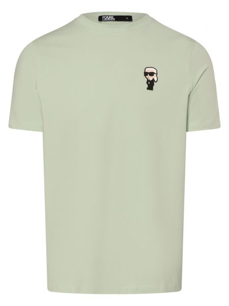Koszulka bawełniana Karl Lagerfeld zielona