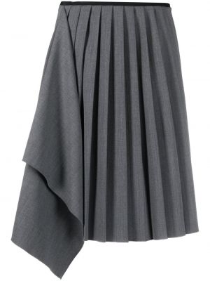 Šedé plisované asymetrické sukně Nº21