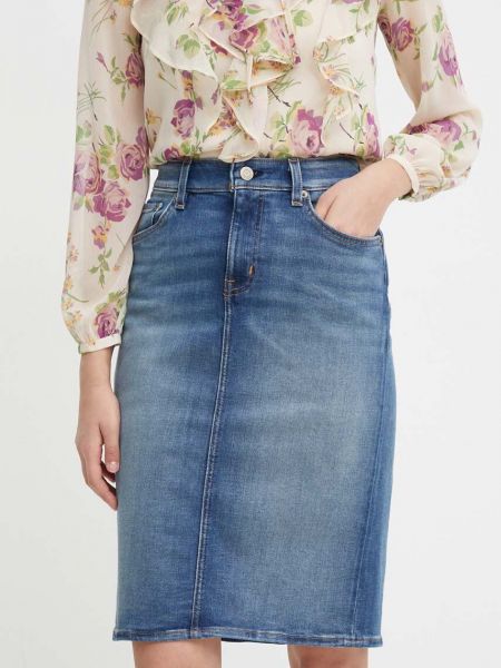 Niebieska spódnica jeansowa Lauren Ralph Lauren