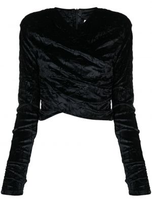 Кадифена блуза Gestuz черно