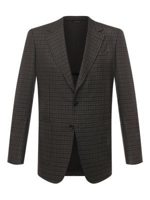 Шерстяной пиджак Tom Ford коричневый