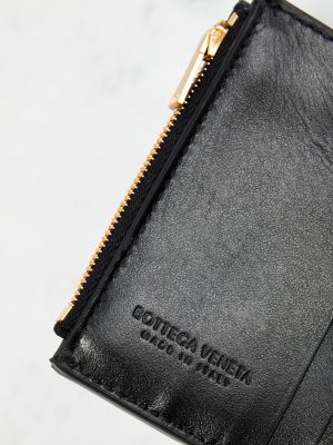 Кожаный кошелек Bottega Veneta черный