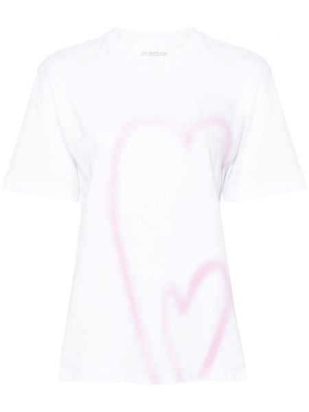 T-krekls ar apdruku ar sirsniņām Sportmax