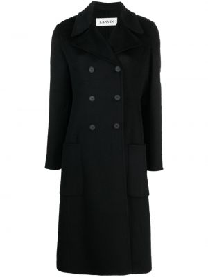 Kašmírový kabát Lanvin čierna