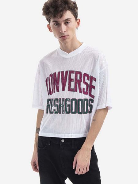 Koszulka z nadrukiem Converse biała