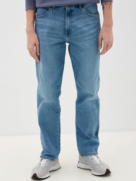 Голубые прямые джинсы Wrangler
