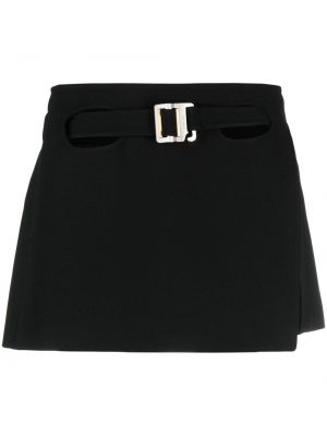Vlněné přiléhavé mini sukně s páskem Dion Lee - černá