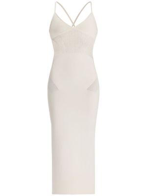 Midi šaty Hervé Léger bílé