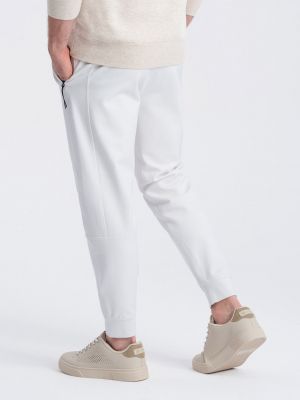 Teplákové nohavice Ombre biela
