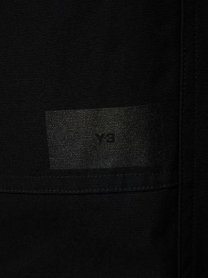 Laza szabású pamut nadrág Y-3 fekete