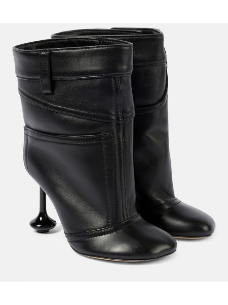 Leder ankle boots Loewe schwarz