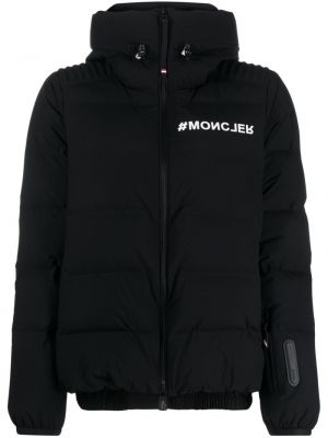 Πουπουλένιο μπουφάν με σχέδιο Moncler Grenoble μαύρο