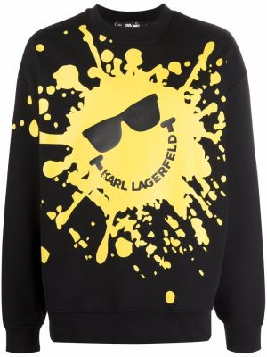 Trykt sweatshirt Karl Lagerfeld svart