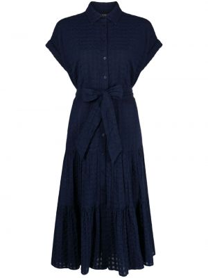 Mini obleka Lauren Ralph Lauren modra
