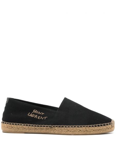 Brodeerattu espadrillot Saint Laurent musta