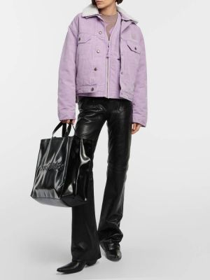Джинсовая куртка без рукавов Acne Studios фиолетовая