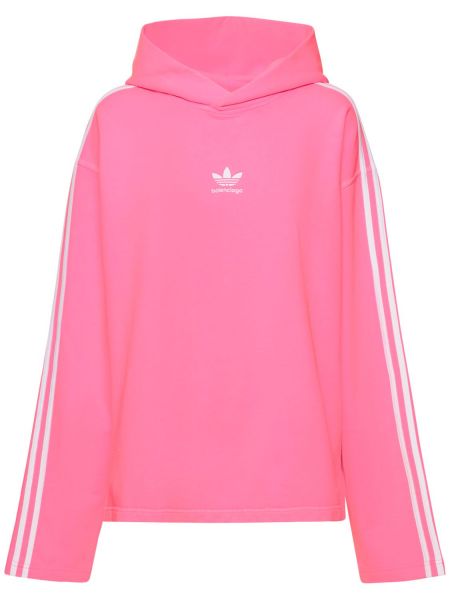 Bomuld hættetrøje Balenciaga pink