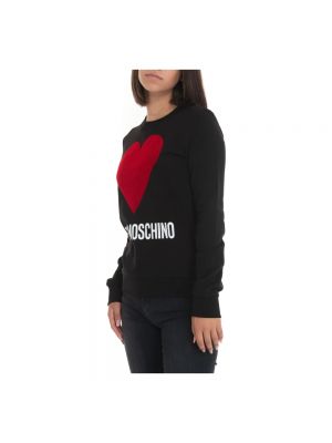 Sweter z okrągłym dekoltem Love Moschino czarny
