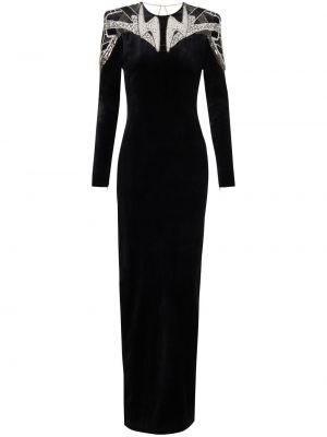 Paljett dress Balmain svart