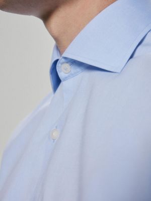 Однотонная рубашка Pedro Del Hierro синяя