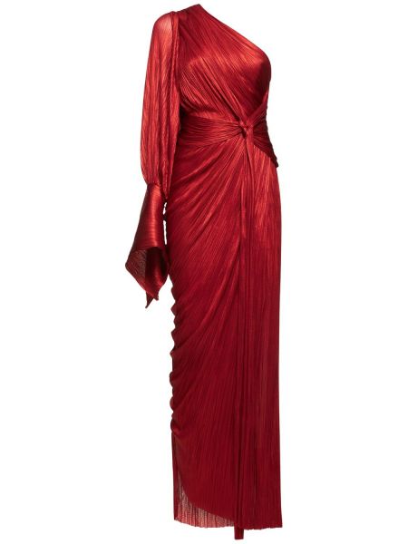 Tylové přiléhavé dlouhé šaty Maria Lucia Hohan - červená