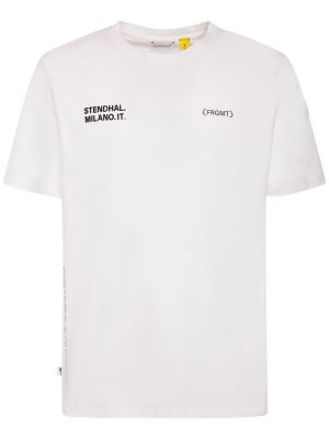 Camiseta de algodón de tela jersey Moncler Genius blanco