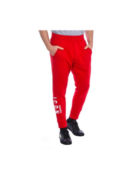 Czerwone spodnie sportowe Dsquared2