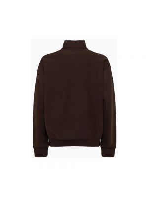 Sweter bawełniany w jednolitym kolorze Carhartt Wip brązowy