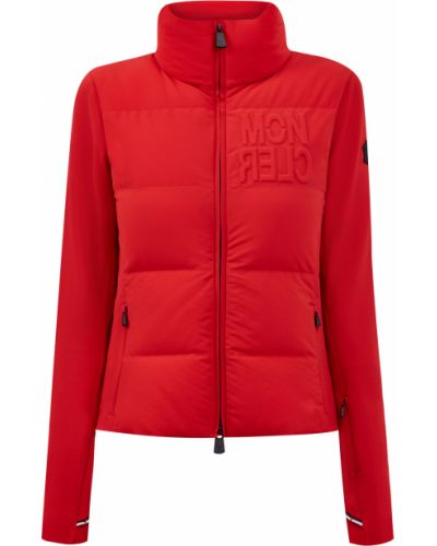 Нейлоновая утепленная куртка Moncler, красная