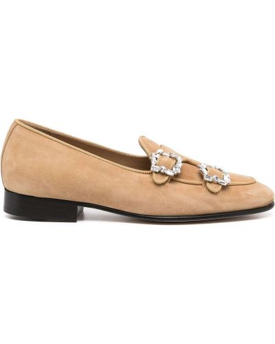 Pantofi loafer cu cataramă de cristal Edhen Milano maro