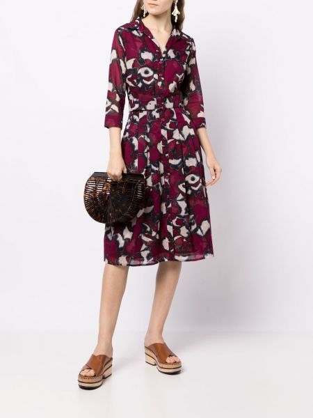 Květinové šaty s potiskem Samantha Sung fialové