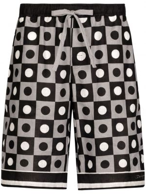 Bermuda kratke hlače s printom Dolce & Gabbana crna