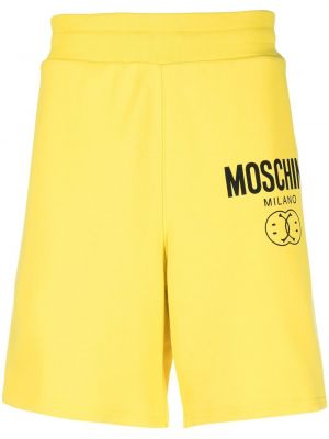 Šortky s potlačou Moschino žltá